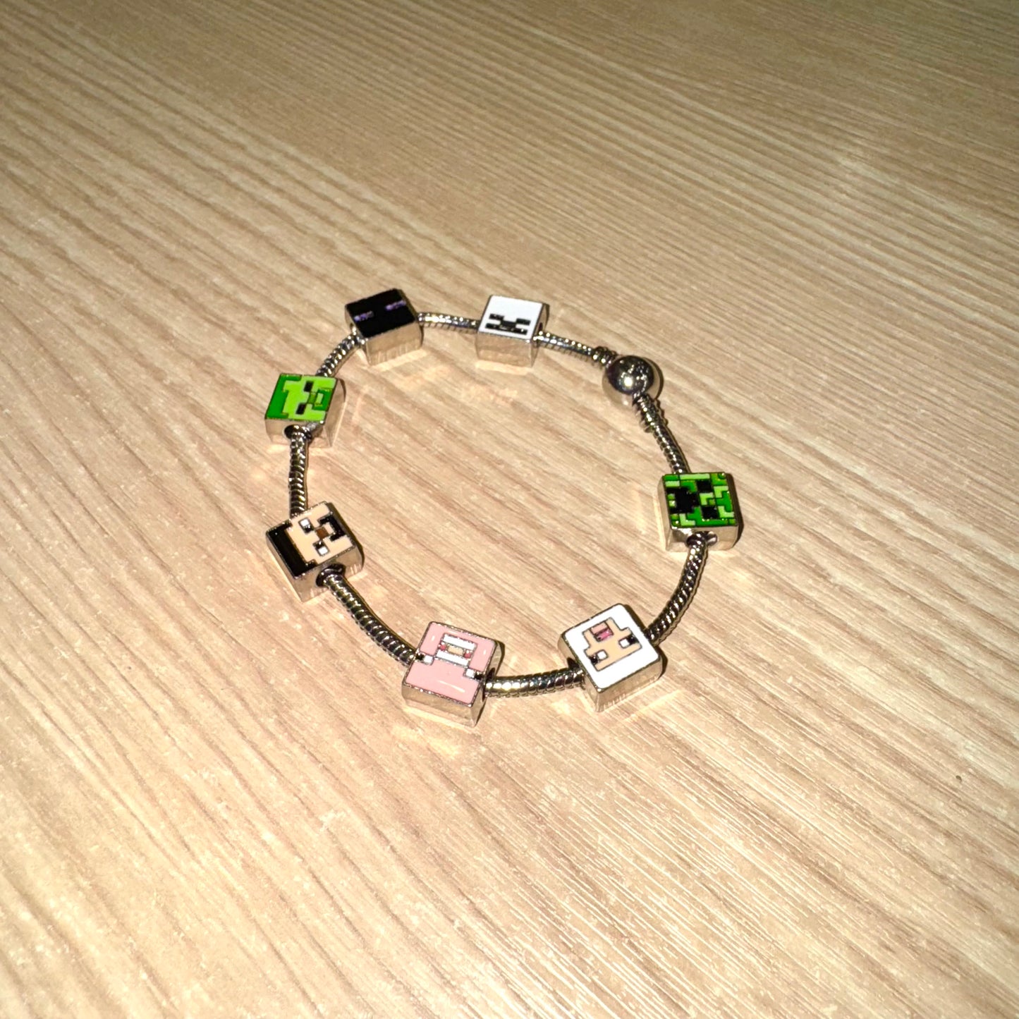Minecraft Pendant Bracelet